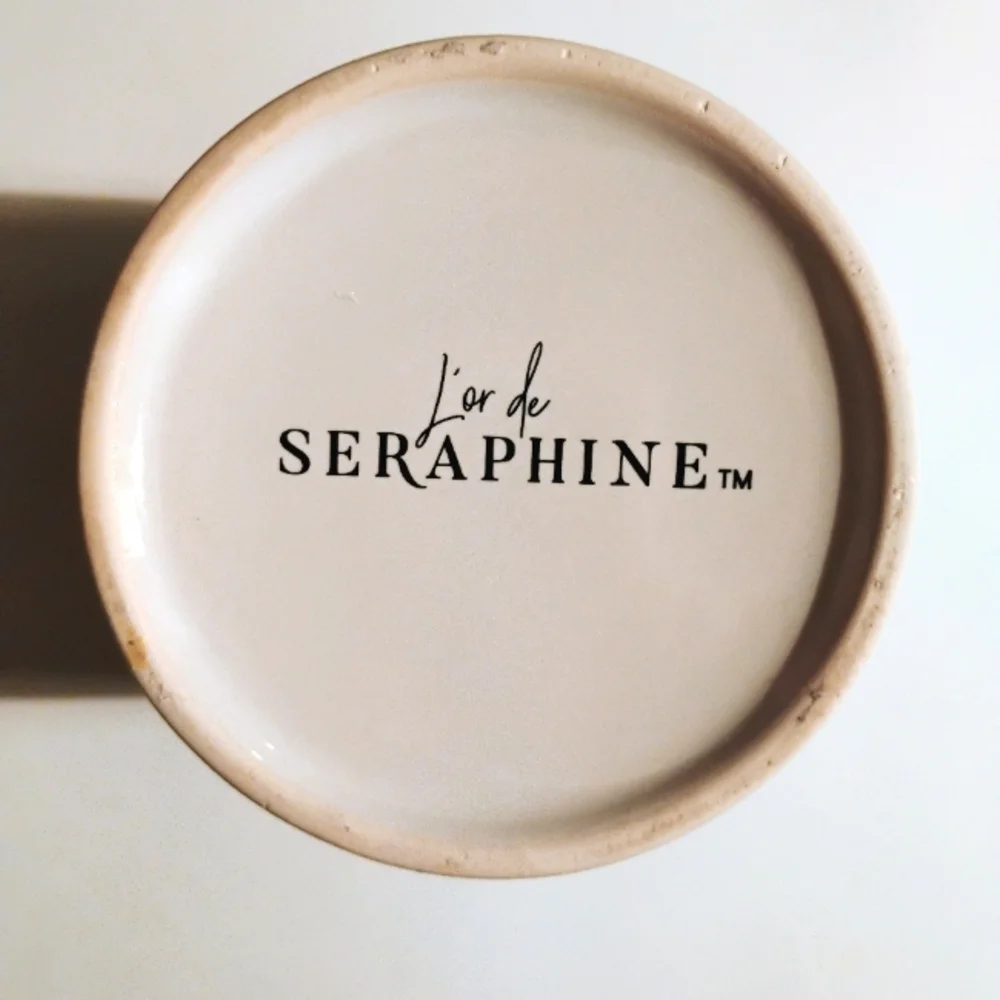L'or de Seraphine Butterfly Print Ceramic Trinket/Candy Dish Jar with Red Lid